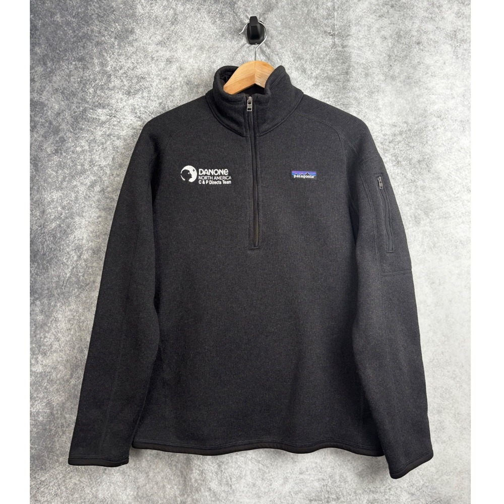 Patagonia Women's BRANDED Better Sweater 1/4 Quarter Zip in Black Size Medium